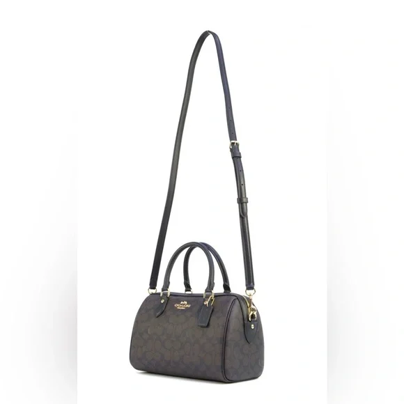 Coach Rowan Satchel Bag In Signature Canvas -Walnut - Picture 2 of 3